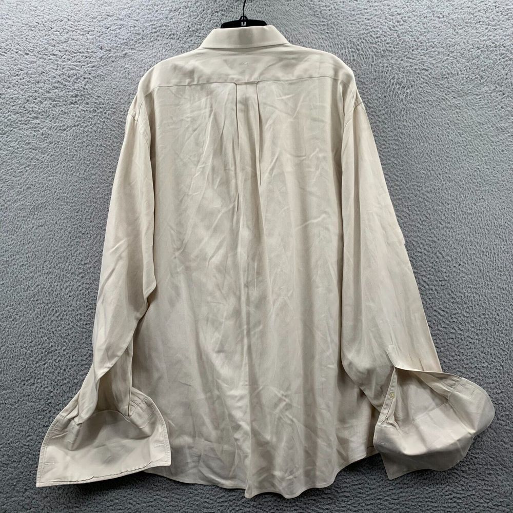 FACONNABLE Shirt Mens Size XL Button Up Long Sleeve Extra Large Beige